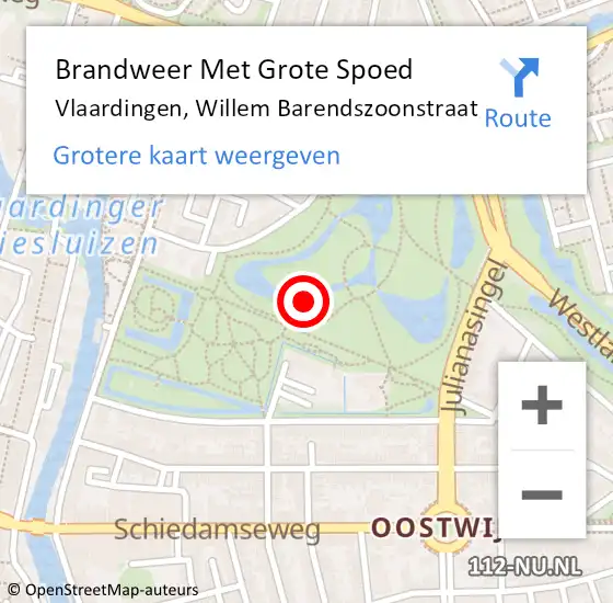 Locatie op kaart van de 112 melding: Brandweer Met Grote Spoed Naar Vlaardingen, Zevenmanshaven Oost op 16 juli 2018 19:18