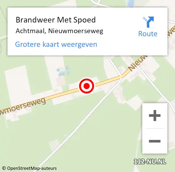 Locatie op kaart van de 112 melding: Brandweer Met Spoed Naar Achtmaal, Nieuwmoerseweg op 16 juli 2018 20:14