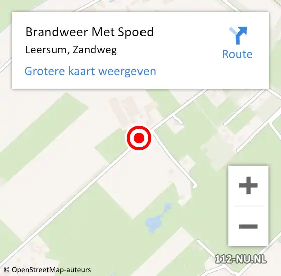 Locatie op kaart van de 112 melding: Brandweer Met Spoed Naar Leersum, Zandweg op 17 juli 2018 11:51