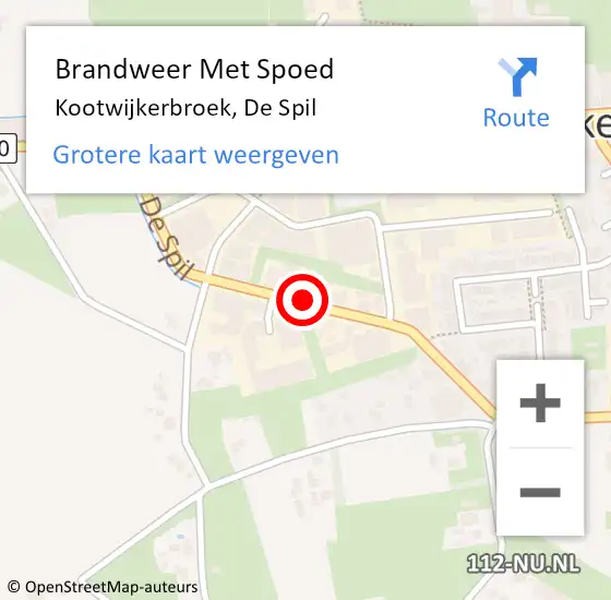 Locatie op kaart van de 112 melding: Brandweer Met Spoed Naar Kootwijkerbroek, De Spil op 17 juli 2018 12:23