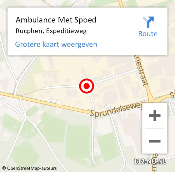 Locatie op kaart van de 112 melding: Ambulance Met Spoed Naar Rucphen, Expeditieweg op 18 juli 2018 09:13