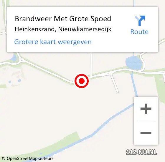 Locatie op kaart van de 112 melding: Brandweer Met Grote Spoed Naar Heinkenszand, Nieuwkamersedijk op 18 juli 2018 15:06