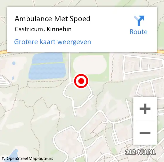 Locatie op kaart van de 112 melding: Ambulance Met Spoed Naar Castricum, Kinnehin op 18 juli 2018 16:12