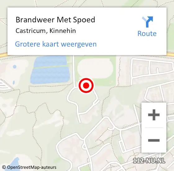 Locatie op kaart van de 112 melding: Brandweer Met Spoed Naar Castricum, Kinnehin op 18 juli 2018 16:13