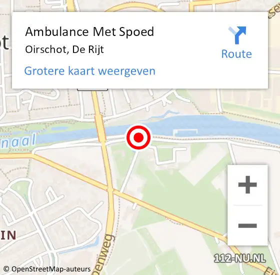 Locatie op kaart van de 112 melding: Ambulance Met Spoed Naar Oirschot, De Rijt op 18 juli 2018 20:22