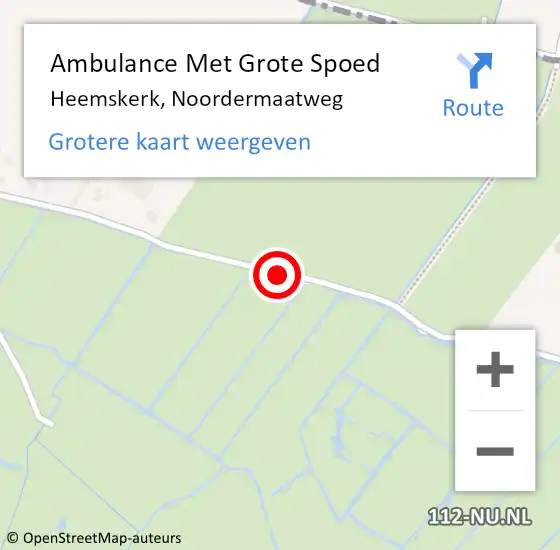 Locatie op kaart van de 112 melding: Ambulance Met Grote Spoed Naar Heemskerk, Noordermaatweg op 19 juli 2018 03:16