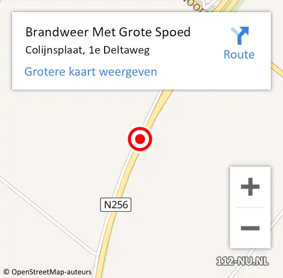 Locatie op kaart van de 112 melding: Brandweer Met Grote Spoed Naar Colijnsplaat, 1e Deltaweg op 19 juli 2018 11:22