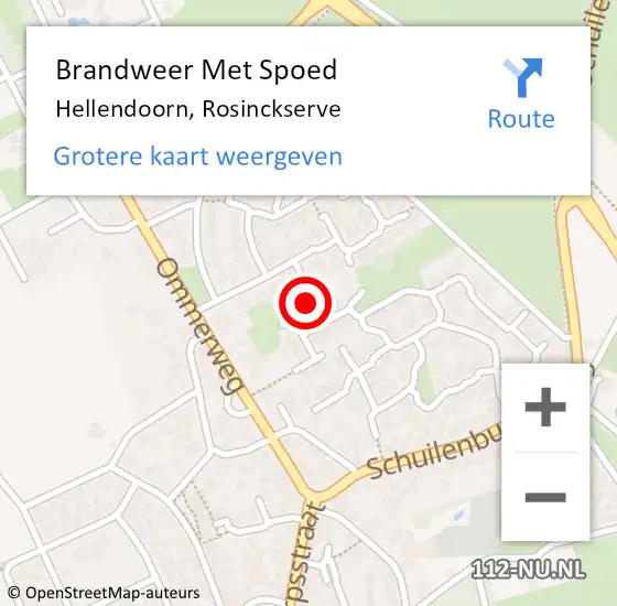 Locatie op kaart van de 112 melding: Brandweer Met Spoed Naar Hellendoorn, Rosinckserve op 3 maart 2014 13:33