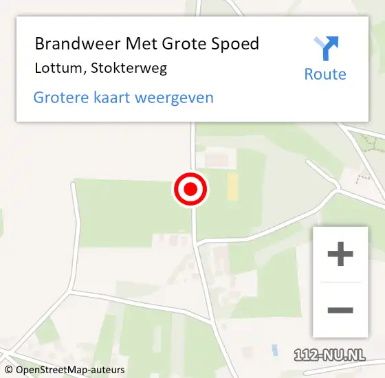 Locatie op kaart van de 112 melding: Brandweer Met Grote Spoed Naar Lottum, Stokterweg op 19 juli 2018 17:26