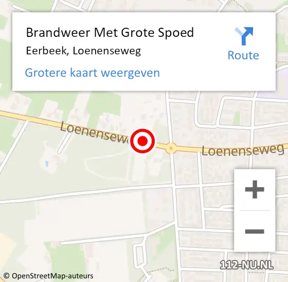 Locatie op kaart van de 112 melding: Brandweer Met Grote Spoed Naar Eerbeek, Loenenseweg op 19 juli 2018 17:35