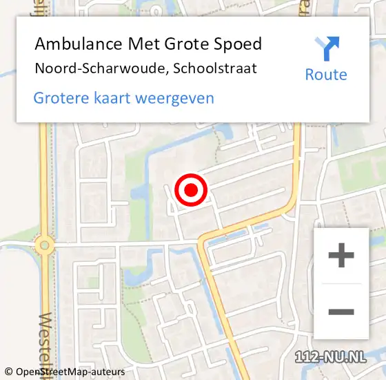 Locatie op kaart van de 112 melding: Ambulance Met Grote Spoed Naar Noord-Scharwoude, Schoolstraat op 19 juli 2018 17:38