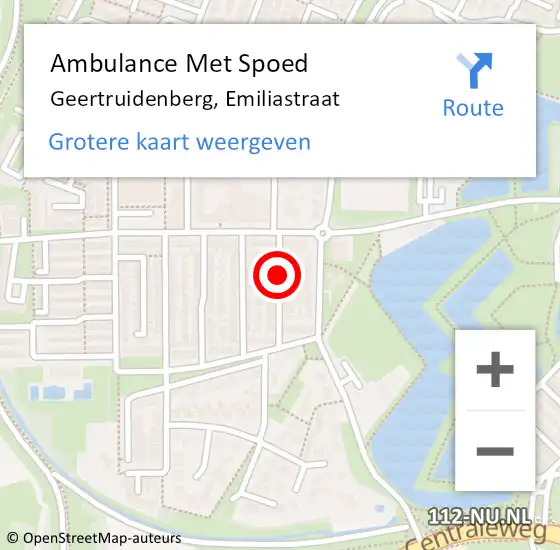 Locatie op kaart van de 112 melding: Ambulance Met Spoed Naar Geertruidenberg, Emiliastraat op 19 juli 2018 20:08
