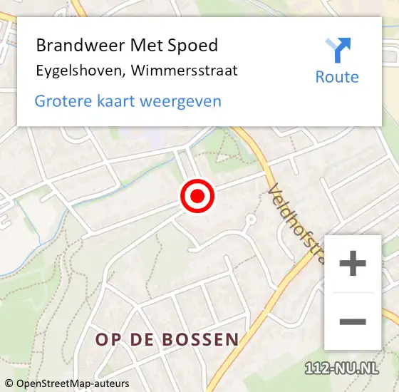 Locatie op kaart van de 112 melding: Brandweer Met Spoed Naar Eygelshoven, Wimmersstraat op 20 juli 2018 00:00