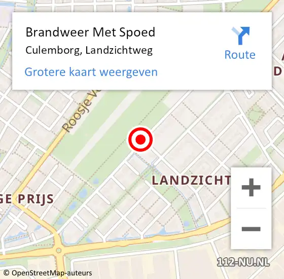 Locatie op kaart van de 112 melding: Brandweer Met Spoed Naar Culemborg, Landzichtweg op 20 juli 2018 04:08