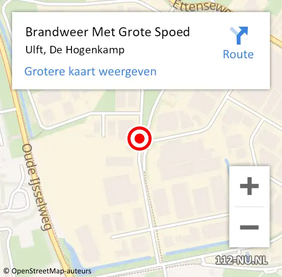 Locatie op kaart van de 112 melding: Brandweer Met Grote Spoed Naar Ulft, De Hogenkamp op 20 juli 2018 04:58