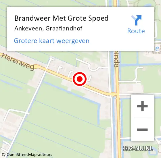 Locatie op kaart van de 112 melding: Brandweer Met Grote Spoed Naar Ankeveen, Graaflandhof op 20 juli 2018 08:41