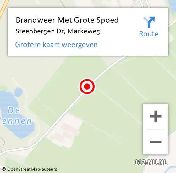 Locatie op kaart van de 112 melding: Brandweer Met Grote Spoed Naar Steenbergen Dr, Markeweg op 20 juli 2018 09:55