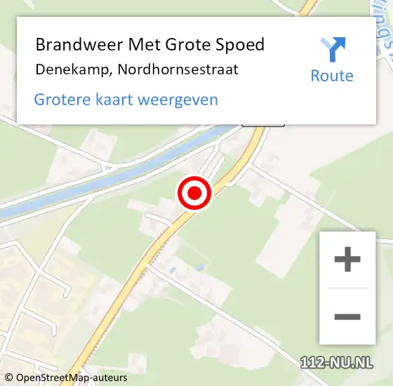 Locatie op kaart van de 112 melding: Brandweer Met Grote Spoed Naar Denekamp, Nordhornsestraat op 20 juli 2018 10:07