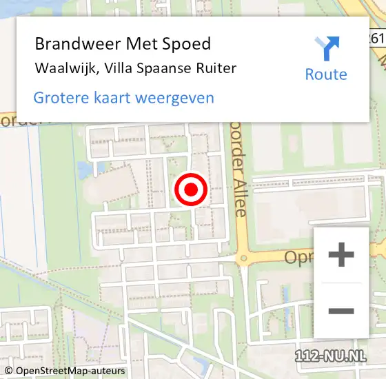 Locatie op kaart van de 112 melding: Brandweer Met Spoed Naar Waalwijk, Villa Spaanse Ruiter op 20 juli 2018 13:27