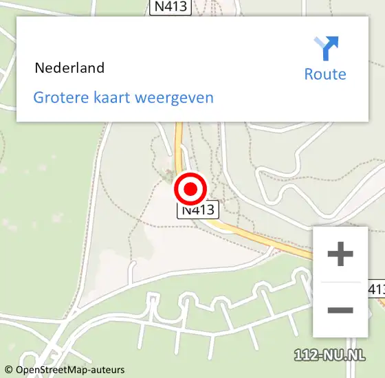 Locatie op kaart van de 112 melding:  Nederland op 20 juli 2018 15:00