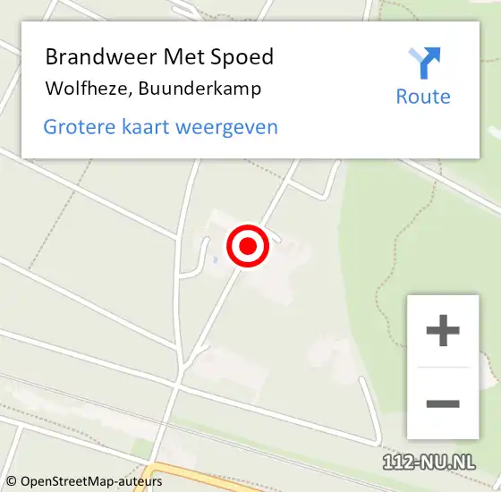 Locatie op kaart van de 112 melding: Brandweer Met Spoed Naar Wolfheze, Buunderkamp op 20 juli 2018 17:07