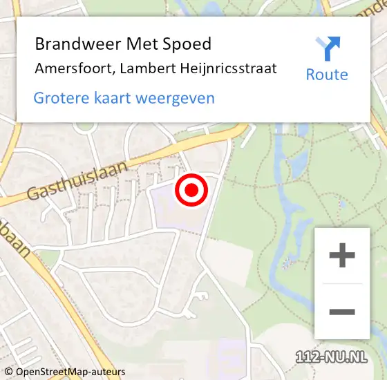 Locatie op kaart van de 112 melding: Brandweer Met Spoed Naar Amersfoort, Lambert Heijnricsstraat op 20 juli 2018 18:27