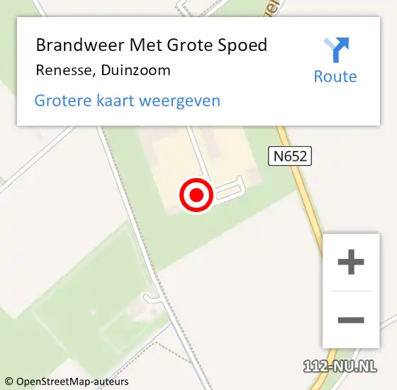 Locatie op kaart van de 112 melding: Brandweer Met Grote Spoed Naar Renesse, Duinzoom op 3 maart 2014 15:34