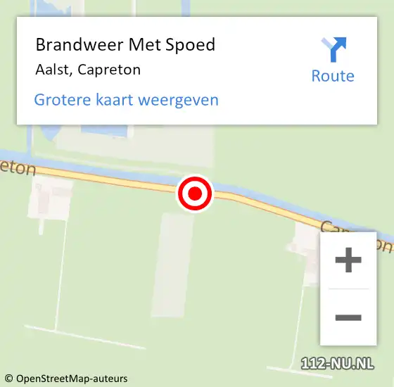Locatie op kaart van de 112 melding: Brandweer Met Spoed Naar Aalst, Capreton op 20 juli 2018 23:32