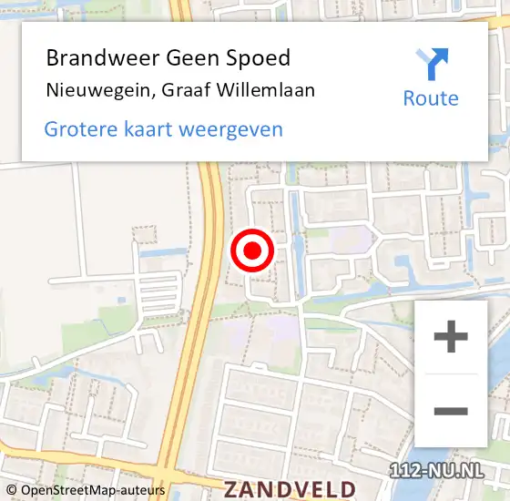 Locatie op kaart van de 112 melding: Brandweer Geen Spoed Naar Nieuwegein, Graaf Willemlaan op 21 juli 2018 01:33