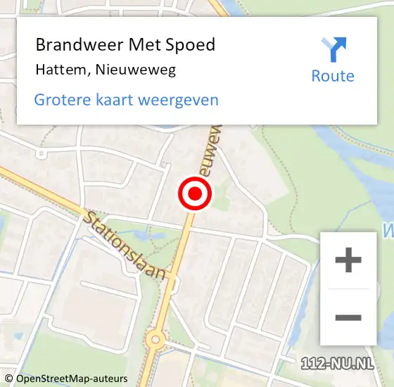 Locatie op kaart van de 112 melding: Brandweer Met Spoed Naar Hattem, Nieuweweg op 21 juli 2018 06:30