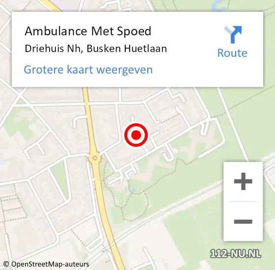 Locatie op kaart van de 112 melding: Ambulance Met Spoed Naar Driehuis Nh, Busken Huetlaan op 21 juli 2018 15:41