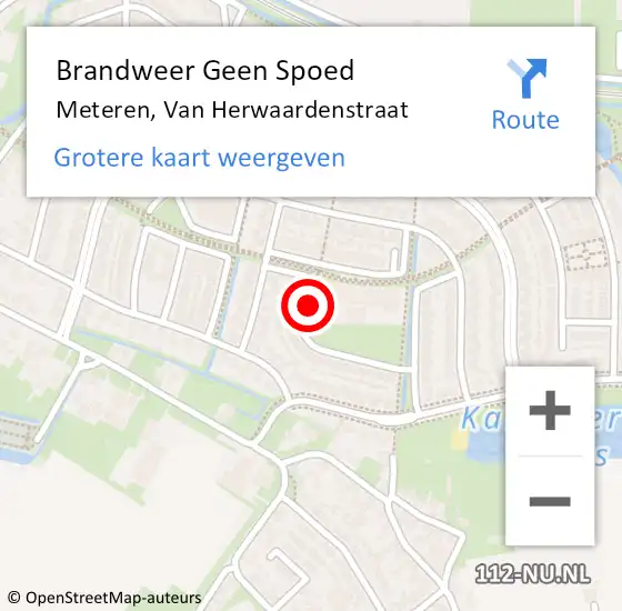 Locatie op kaart van de 112 melding: Brandweer Geen Spoed Naar Meteren, Van Herwaardenstraat op 21 juli 2018 16:10