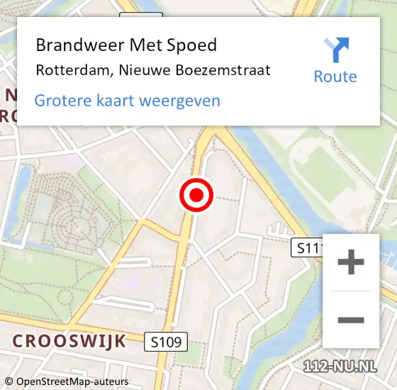 Locatie op kaart van de 112 melding: Brandweer Met Spoed Naar Rotterdam, Nieuwe Boezemstraat op 21 juli 2018 17:20