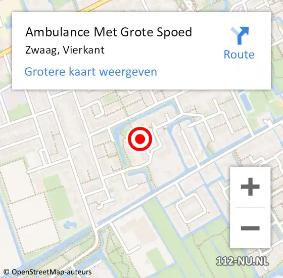 Locatie op kaart van de 112 melding: Ambulance Met Grote Spoed Naar Zwaag, Vierkant op 21 juli 2018 19:16