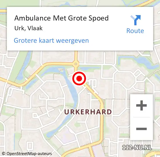 Locatie op kaart van de 112 melding: Ambulance Met Grote Spoed Naar Urk, Vlaak op 21 juli 2018 21:34