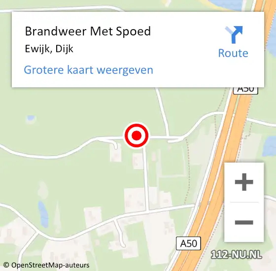 Locatie op kaart van de 112 melding: Brandweer Met Spoed Naar Ewijk, Dijk op 21 juli 2018 22:13