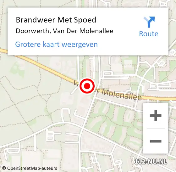 Locatie op kaart van de 112 melding: Brandweer Met Spoed Naar Doorwerth, Van Der Molenallee op 21 juli 2018 23:19