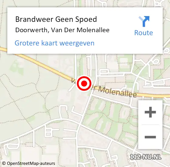 Locatie op kaart van de 112 melding: Brandweer Geen Spoed Naar Doorwerth, Van Der Molenallee op 21 juli 2018 23:22