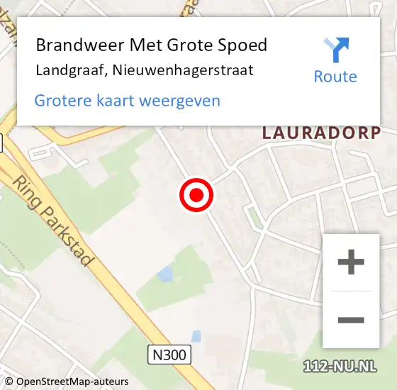 Locatie op kaart van de 112 melding: Brandweer Met Grote Spoed Naar Landgraaf, Nieuwenhagerstraat op 22 juli 2018 04:20