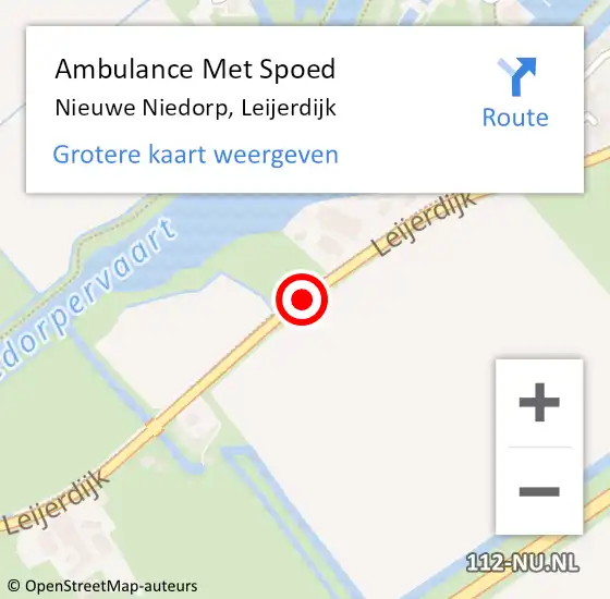 Locatie op kaart van de 112 melding: Ambulance Met Spoed Naar Nieuwe Niedorp, Leijerdijk op 22 juli 2018 08:18