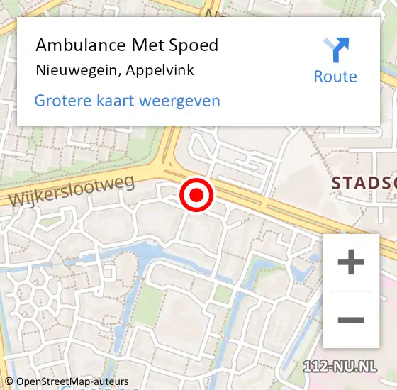 Locatie op kaart van de 112 melding: Ambulance Met Spoed Naar Nieuwegein, Appelvink op 22 juli 2018 14:49