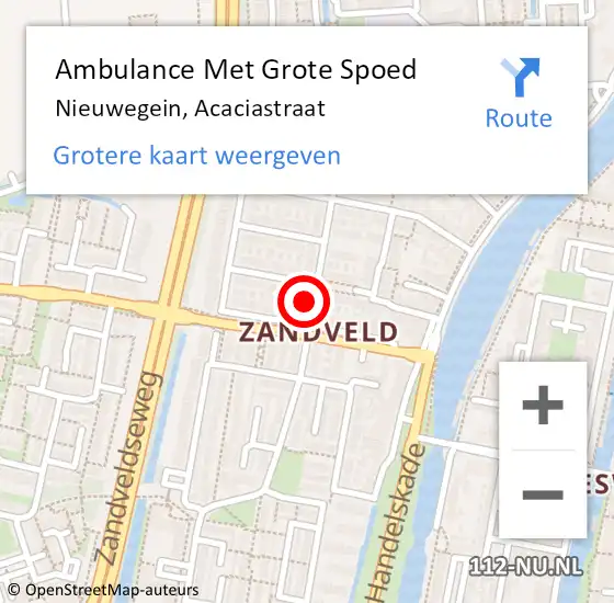 Locatie op kaart van de 112 melding: Ambulance Met Grote Spoed Naar Nieuwegein, Acaciastraat op 23 juli 2018 05:11