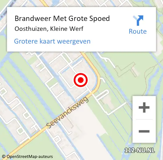 Locatie op kaart van de 112 melding: Brandweer Met Grote Spoed Naar Oosthuizen, Kleine Werf op 23 juli 2018 09:21