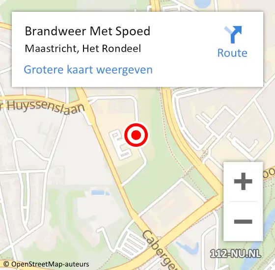 Locatie op kaart van de 112 melding: Brandweer Met Spoed Naar Maastricht, Het Rondeel op 23 juli 2018 09:52