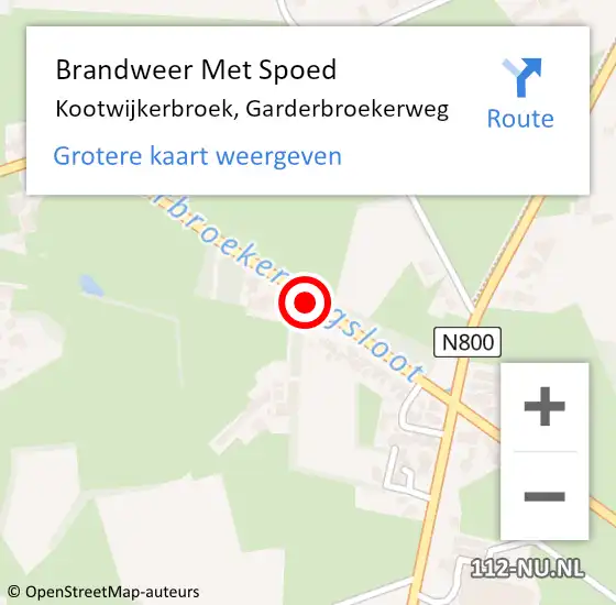 Locatie op kaart van de 112 melding: Brandweer Met Spoed Naar Kootwijkerbroek, Garderbroekerweg op 23 juli 2018 11:24