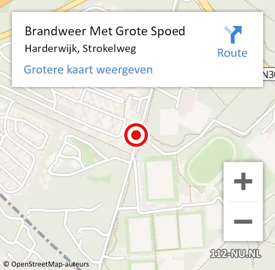 Locatie op kaart van de 112 melding: Brandweer Met Grote Spoed Naar Harderwijk, Strokelweg op 23 juli 2018 14:54