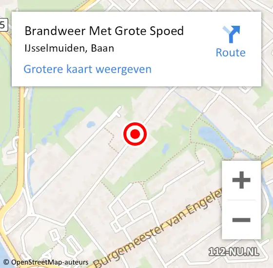 Locatie op kaart van de 112 melding: Brandweer Met Grote Spoed Naar IJsselmuiden, Baan op 23 juli 2018 15:33