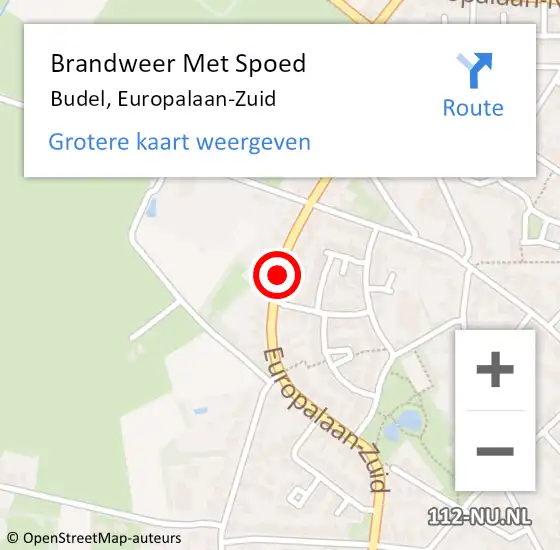 Locatie op kaart van de 112 melding: Brandweer Met Spoed Naar Budel, Europalaan-Zuid op 23 juli 2018 15:53