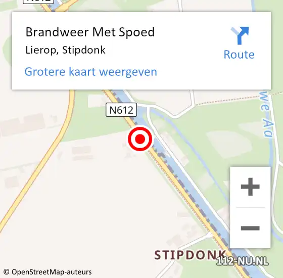 Locatie op kaart van de 112 melding: Brandweer Met Spoed Naar Lierop, Stipdonk op 23 juli 2018 17:14