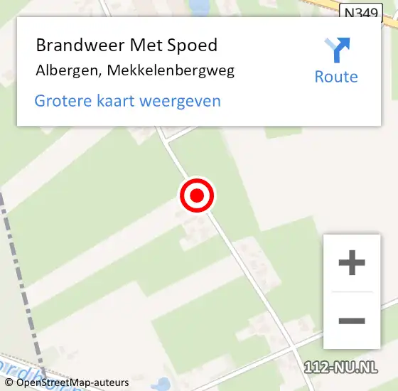 Locatie op kaart van de 112 melding: Brandweer Met Spoed Naar Albergen, Mekkelenbergweg op 23 juli 2018 21:14